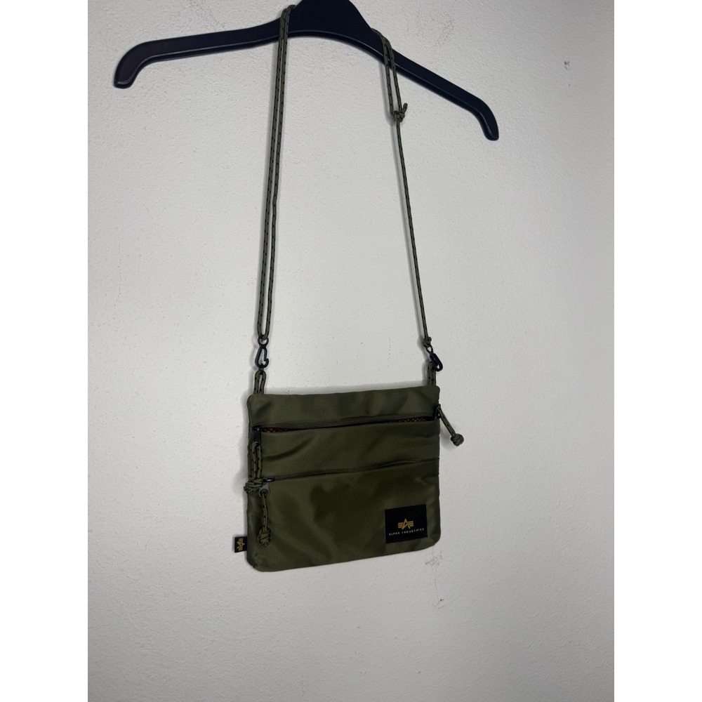 Alpha Industries Bag Japan Green Crossbody MA-1 Bomber Nylon Military Pouch